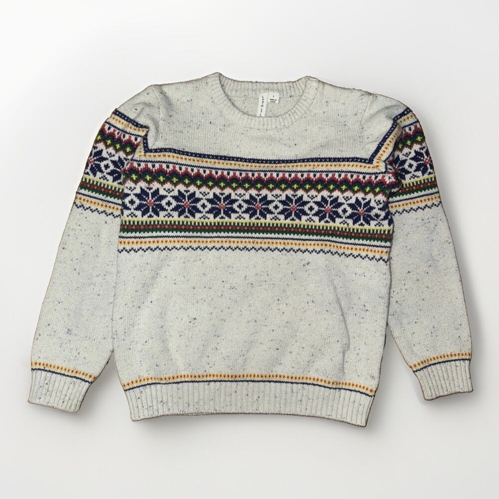Janie And Jack Fare Aisle Knitted Sweater Size 7